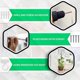 thumbnail image 2 of Ganchos de techo para colgar plantas - 4 piezas de 7,6 cm con revestimiento de vinilo resistente, color blanco, para comederos de pájaros, jardineras y campanas de viento, 2 of 5