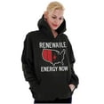 thumbnail image 3 of USA Renewable Energy Climate Change Unisex Plus Fleece Graphic Hoodie Brisco Brands 3X, 3 of 5