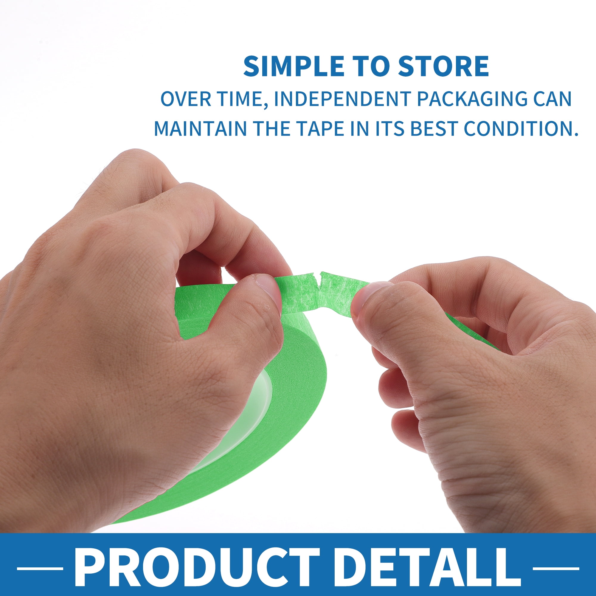 Unique Bargains Painters Tape Easy Removal for Various Surfaces Green