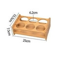 thumbnail image 6 of Tray Holder Drink Cup Storage Holder Serving Tray Display Rack Glasses Rack Serving Holder for Kitchen Cabinet Party 6 Hole, 6 of 6