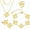 Gold, variant on LUCKY CLOVER 18K Gold Plated Jewelry Set for Women With Gift Packaging Box, Gift for Women for Birthday, Vlentine's Day, Chiristmas, New Year, Anniversary