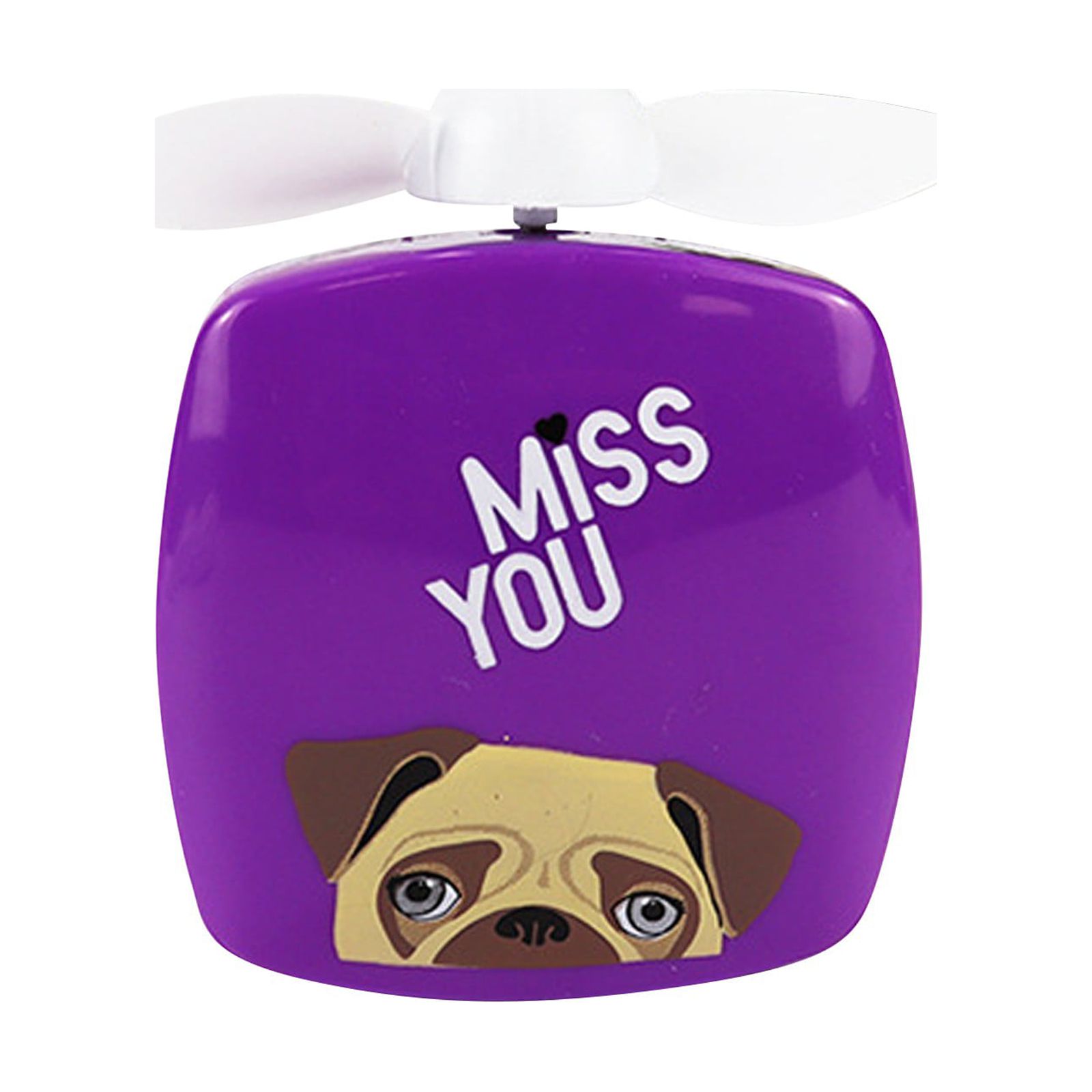 Summer Handheld Usb Fan Cartoon Cute Dog Rechargeable Student Portable