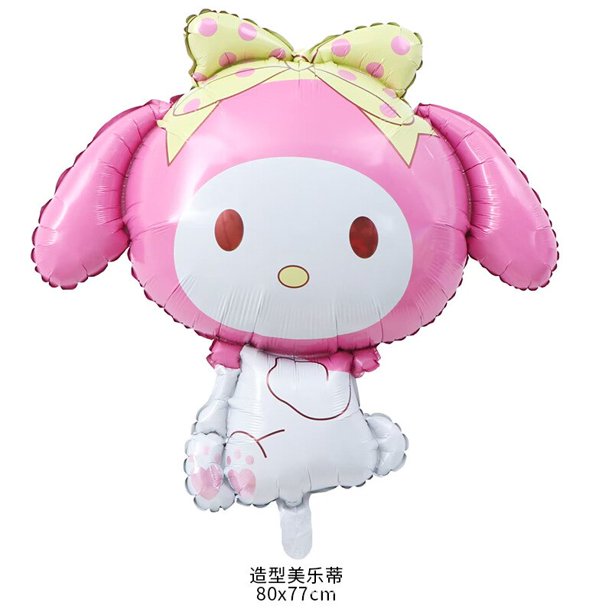 Sanrio-Globo de Anime Kawaii para niños, Hello Kitty, Kuromi Melody, Cinnamoroll, decoraciones de fiesta de feliz cumpleaños, regalos para niños