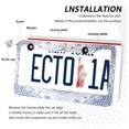 thumbnail image 5 of GZHJMY Blue Embroider License Plate Frames Set of 2, Universal Aluminum License Plate Holders 2 Holes Car Tag Frames Automotive Exterior Accessories with Screw Caps Decorative, 5 of 7