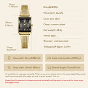 LIEBIG Gold Watches for Women Dainty Elegant Womens Watch Classic Vintage Fashion Square Ladies Quartz Watch Gifts