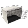 thumbnail image 6 of Lemons Dog Crate Cover, Citrus Fruits Simplistic Lines Cartoon Print on Plain Background, Easy to Use Pet Kennel Cover Small Dogs Puppies Kittens, 7 Sizes, Pastel Yellow White, by Ambesonne, 6 of 6