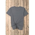 thumbnail image 2 of Women's Gray USA Star Bow Knot Print Crew Neck T-Shirt, 2 of 7