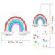thumbnail image 5 of Colgante Arco Iris Nube Gotas de lluvia Decoración Bebé Dormitorio Decoración Colgante de pared colgante, 5 of 7