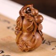 thumbnail image 6 of LOLIPPYY Traditional Chinese Style Gourd Ornament Set in Brown Sandalwood for Good Luck and Home Decoration, 6 of 8