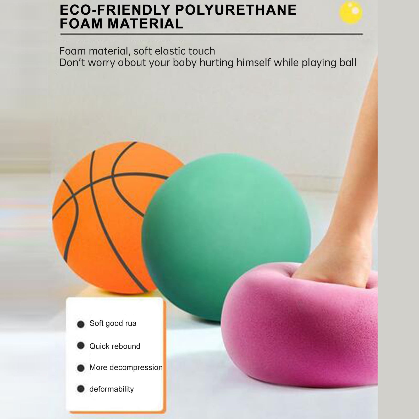 Silent Basketball Size 7 - Quiet Foam Indoor Training Ball For Youth And Adults