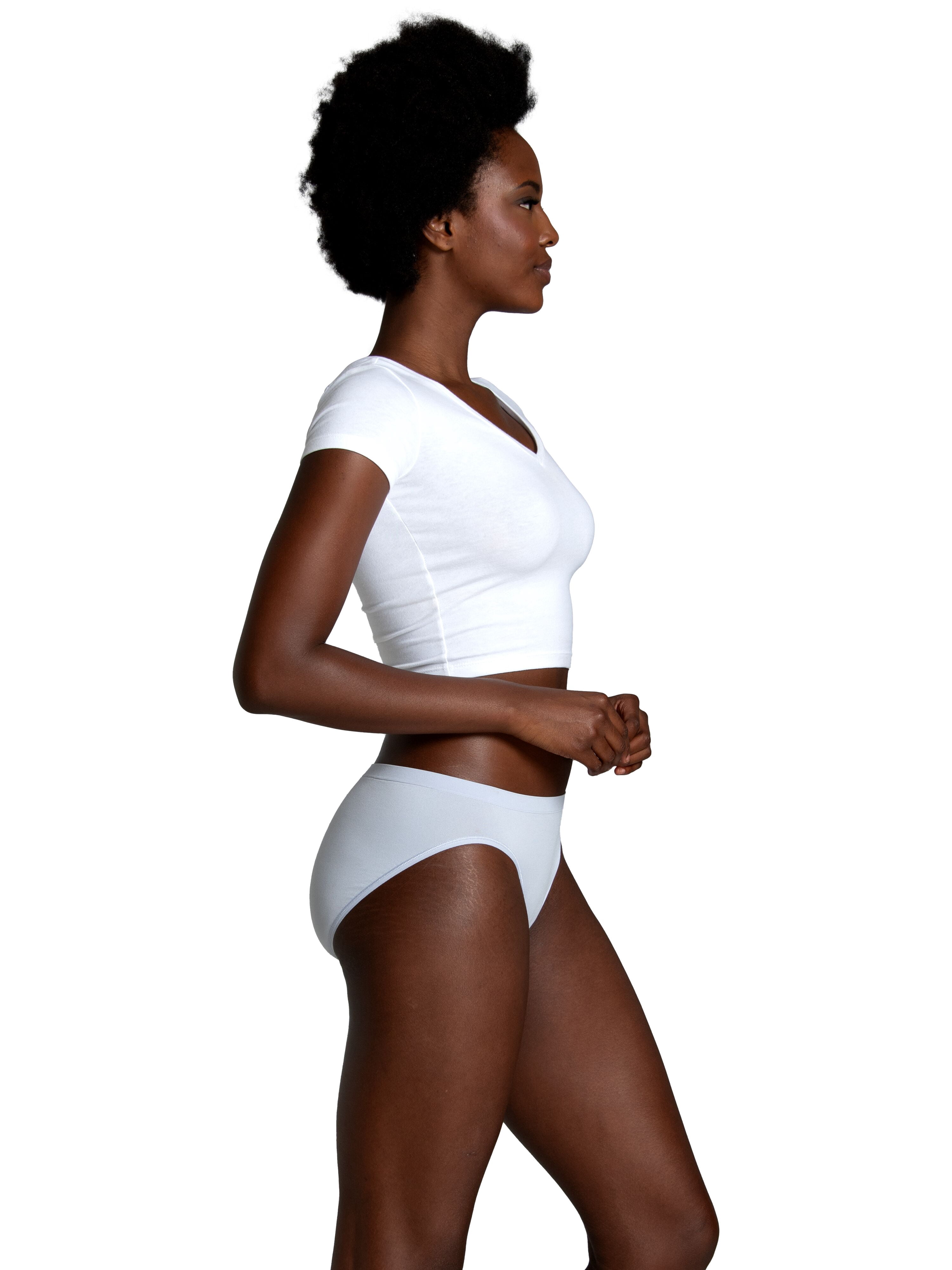 Fruit of the Loom Women's Seamless Underwear, No Show Panties, Multiple Styles, 4‑Way Stretch, 6-Pack, Sizes S-3XL