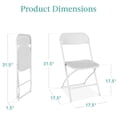 thumbnail image 7 of Best Choice Products Set of 10 Folding Stacking Plastic Chairs w/ Non-Slip Feet, 350lb Capacity - White, 7 of 7