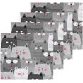 thumbnail image 2 of GZHJMY Grey Cat Washcloths 4 Pack, Highly Absorbent Soft Cotton Baby Washcloths Fingertip Towels, 12 x 12 Inch, 2 of 7