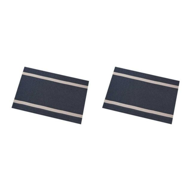 Cateissary Tapete de de PVC a rayas moderno manteles individuales posavasos rectangulares antideslizantes impermeables mesas de comedor Azul Rectángulo/30*45cm 2Conjunto