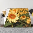 thumbnail image 1 of Fotbe Golden Sunflower In Field Manta de Franela con Estampado, Manta Ultrasuave para Cama, Sofá, Auto, Hipoalergénica y Antibolitas-80"x60", 1 of 6