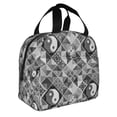 thumbnail image 2 of Fotbe Yin Yang With Black And White Bolsa Térmica con Estampado y Forro de Aluminio Grueso Bolsa de Almuerzo con Bolsillo Frontal para Hombres y Mujeres, Ideal para Trabajo, Escuela, 2 of 8