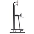 thumbnail image 3 of Sunny Health & Fitness Multi-Function Compact Power Tower 300 LB Weight Capacity Strength Training Fitness Equipment with Captains Chair, Dip Station, Pull Up Bar, Push Up & Core Workout - SF-XF924016, 3 of 6