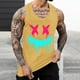 thumbnail image 3 of Camisetas de Tanque de los Hombres Tanque de los Hombres Incolor Gradiente de Impresión Cuello Redondo Correa Delgada Fuga Atrás Regular Casual Deportes Blusas de Tanque, 3 of 5