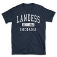 thumbnail image 1 of Landess Indiana Classic Established Men's Cotton T-Shirt, 1 of 1