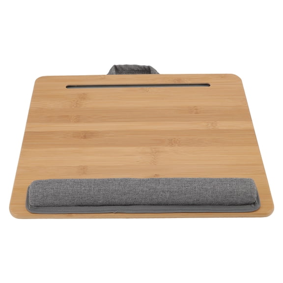 BOKYAN Bamboo Lap Desk & Cushion – 3‑in‑1 Portable Laptop Table for Bed, Car, Office, Reading & Writing