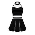 thumbnail image 2 of CHICTRY 2Pcs Girls Cheerleading Outfit Cropped Top with Skirt Set Dancewear,Sizes 6-16, 2 of 5