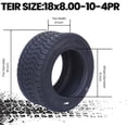 thumbnail image 2 of Lawn Mower Tires 18x8.00-10 - Set of 2, 4-Ply Pneumatic Tubeless Golf Tires - Center Hub Design, 2 of 3