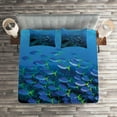 thumbnail image 2 of Ambesonne Fish Quilted Coverlet 3 Pcs, Shoal Reef Ocean, King Size, Multicolor, 2 of 2