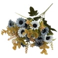 thumbnail image 2 of 1PC Blue-White Daisy Artificial Flower Bouquet - 13in Simulation Floral Arrangement for Living Room/Wedding Decor, Home Entrance Decoration (B), 2 of 9