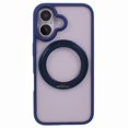 thumbnail image 3 of For iPhone 16 Plus Phone Case Ring Holder Kickstand PC+TPU Phone Cover - Blue, 3 of 5