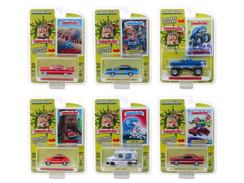 Garbage Pail Kids Series 1 complete 6 pc Set 1//64 Diecast Voitures par greenlight