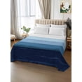 thumbnail image 2 of Blue Ombre Flat Sheets Only Queen Size, Soft Breathable Bed Top Sheets for Mattress, Farmhouse Vintage Wooden Striped Luxury Bedding Flat Sheets for Home Hotel Bedroom Bed Protection, 2 of 9