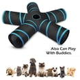 thumbnail image 2 of Túnel plegable para mascotas de 5 agujeros, tienda para gatos, nido, juguete, túnel para conejos y bola para gatos, 2 of 7