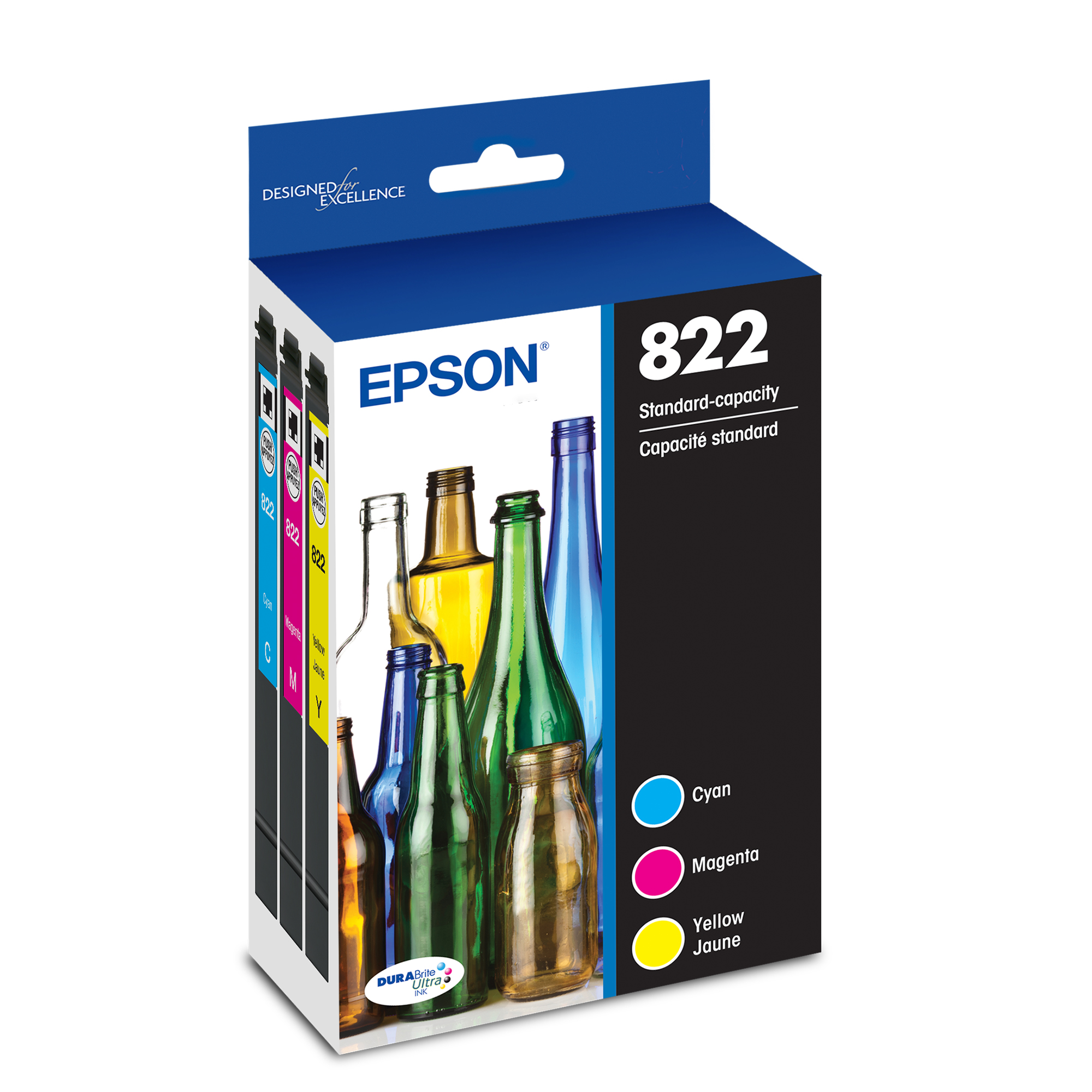 Epson 822 DURABrite Ultra Black and Color Ink Combo