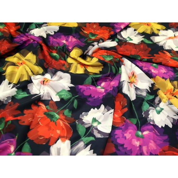 John Kaldor Crepe De Chine Fabric Multicoloured - per yard