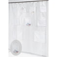 thumbnail image 1 of "Pockets" PEVA Shower Curtain in Frosty Clear, 1 of 2