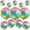 22/15/10inch Colorful Rainbow, variant on ANHXN Iridescent Round Foil Balloons, Clear Ball Balloon, Holographic Balloons for Birthday Wedding Folding Rainbow Under The Sea Mermaid Party decoration