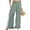 2# Light Blue, variant on Linen Pants Women Flowy Ruffle Hem Wide Leg Palazzo Pants with Patch Pockets Casual Ruched Waist Summer Vacation Pant Navy 2XL