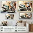 thumbnail image 4 of Designart "City Explorer Beige Scooter wall art" Transportation Floater Framed Canvas Art Print, 4 of 7