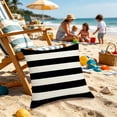 thumbnail image 2 of Yhmxh Outdoor Waterproof Throw Pillow Covers, Fade Resistant Modern Pillow Covers, Decorative Striped Cushion Cases Cushion Covers for Patio Furniture Couch Balcony Garden Bench, 18x18 inch, 2 of 7