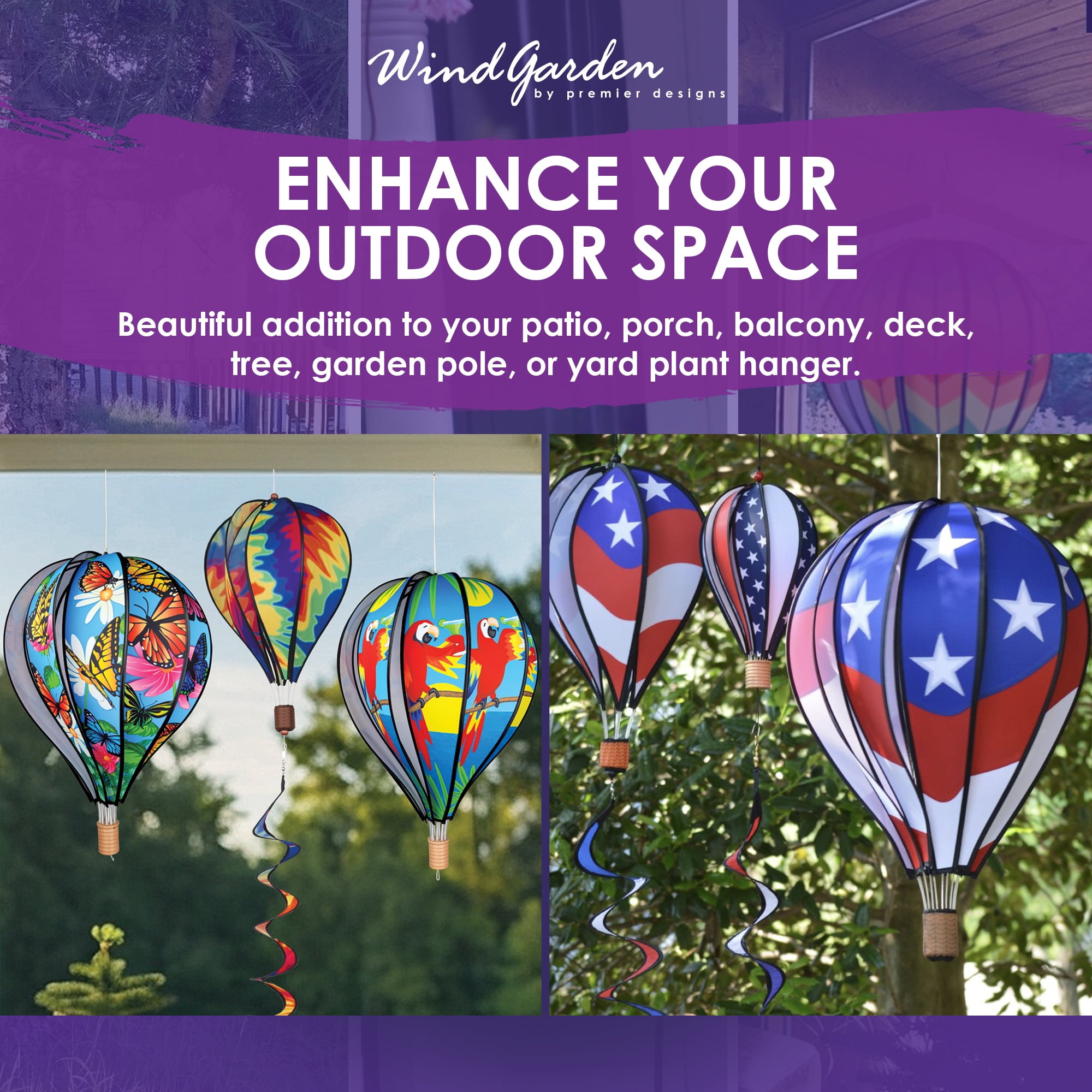 Premier Kites Hot Air Balloon - Rainbow Chevron