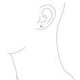 thumbnail image 3 of Bling Jewelry Womens Tiny Blue Crystal Accent Kitten Cat Stud Earrings .925 Sterling Silver, 3 of 5