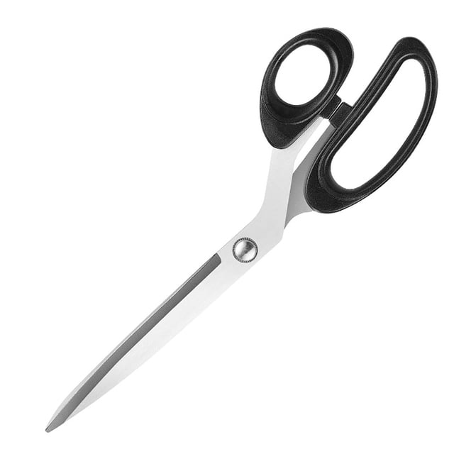 B Stainless Steel Scissors With Plastic Handle Large Size Fabric Leather Cutting Scissors For Household Office Use Multi-Purpose Sharp Sewing Scissors