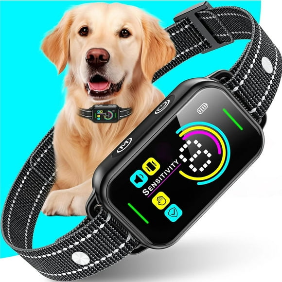 Bark Collar, DINJOO Dog Bark Collar, Barking Collar for Large Medium Small Dogs, Rechargeable Anti Barking Training with 8 Adjustable Sensitivit