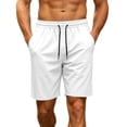 thumbnail image 2 of asjyhkr Athletic Shorts for Men Stretchy Workout Drawstring Running Lightweight Stretchy Relaxed Basketball Shorts(X-Large,White), 2 of 6