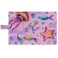 thumbnail image 3 of PKQWTM Seashell Starfish Watercolor Jellyfish Book Cover Book Protector Book Sleeve Book Pouch Book Bag 6x9 inch, 3 of 4