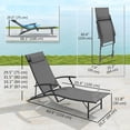 thumbnail image 3 of Outsunny Ensemble de 2 Chaises Longues, Chaise Longue Pliante d'Extérieur, Gris, 3 of 10