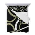 thumbnail image 7 of Black Geometric Twin Size Down Alternative Comforter, Lightweight Comforter Quilt Bedding Set with Pillow Shams Modern Sage Green White Striped Art All Seasons Bed Comforter Duvet Insert 68"x86", 7 of 7