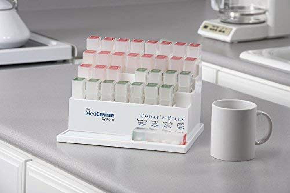 Medcenter Monthly Pill Box Organizer HSA/FSA, 4 Times a Day, Large 31 Daily Pill Cases with Compartments for Vitamins, Supplements, Medication, 31 Day Pill Organizer