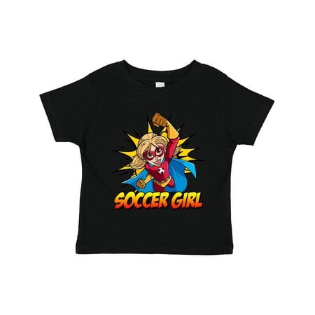 

Inktastic Soccer Girl Superhero Gift Toddler Toddler Girl T-Shirt