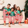 thumbnail image 3 of Ropa de Navidad a juego para la familia, pijamas de Navidad, moda de Año Nuevo, estampado de Papá Noel verde, conjunto para niños y adultos, pijama mameluco para bebé 2024, 3 of 4